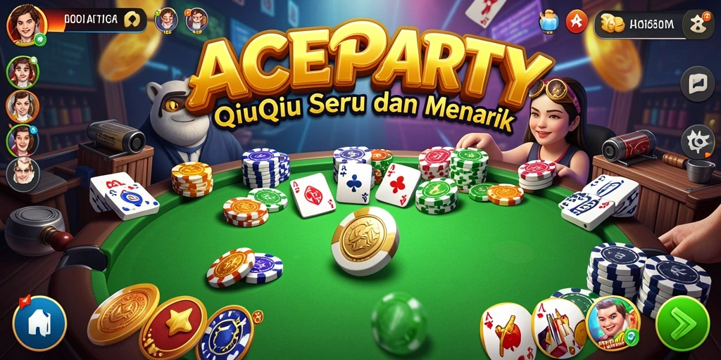 Gameplay seru ACEPARTY dalam aksi QiuQiu.