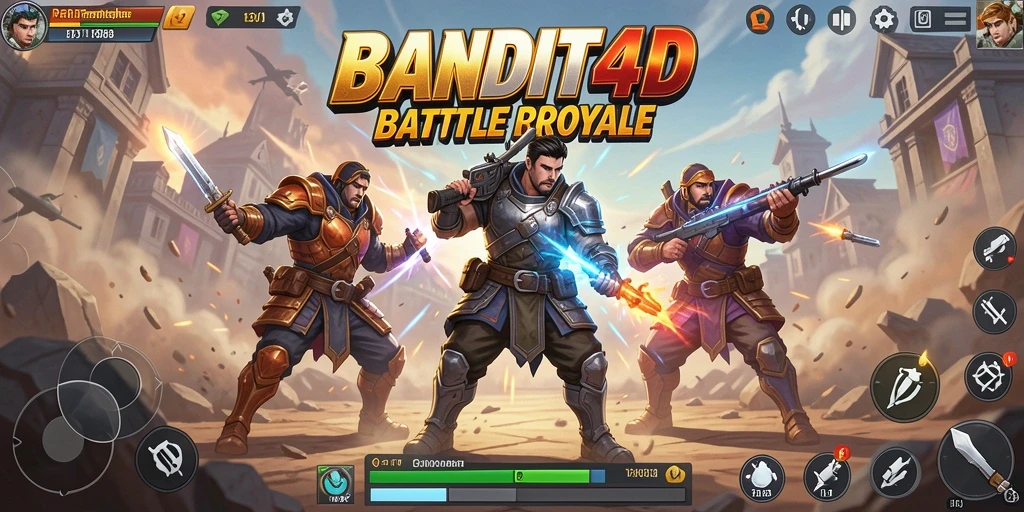 Gameplay seru dan intens di BANDIT4D Battle Royale.