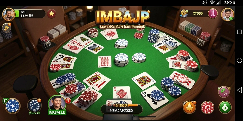 Tampilan screenshot game IMBAJP yang seru dalam permainan Gaple.