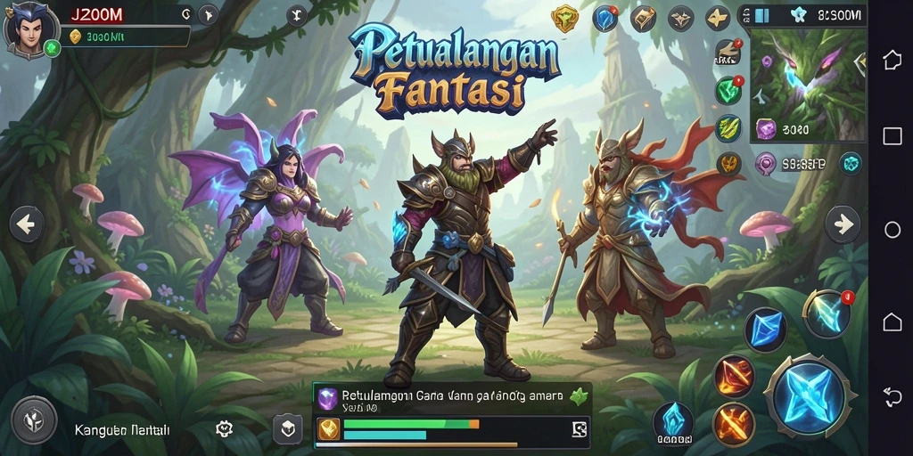 Screenshot J200M menampilkan aksi pertarungan seru dan petualangan epik.