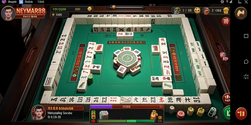 Screenshot utama NEYMAR88 menampilkan gameplay Mahjong yang seru dan menarik.