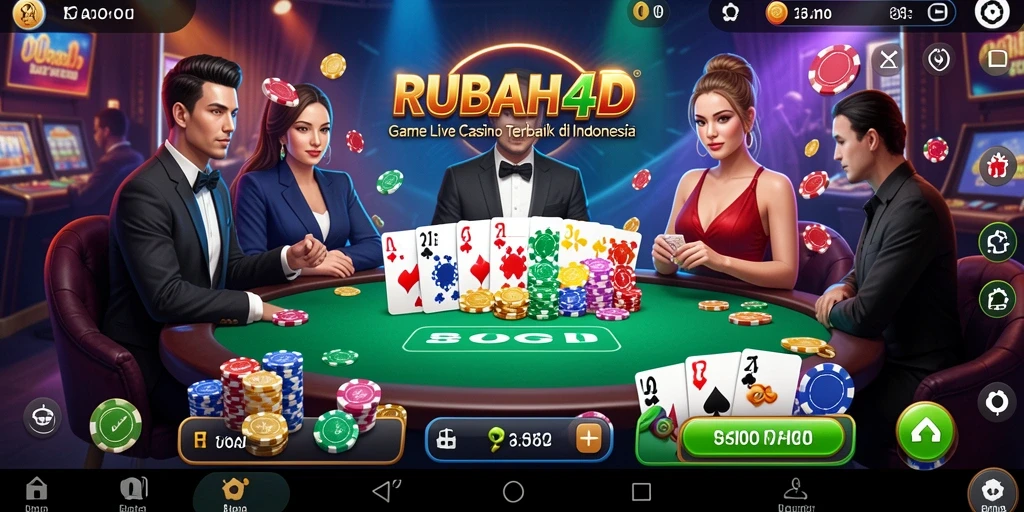 Tampilan gameplay langsung RUBAH4D dengan dealer profesional yang interaktif.