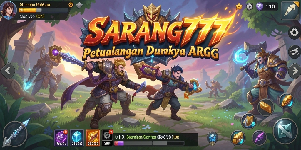 Tangkapan layar gameplay menampilkan aksi seru dalam SARANG777.