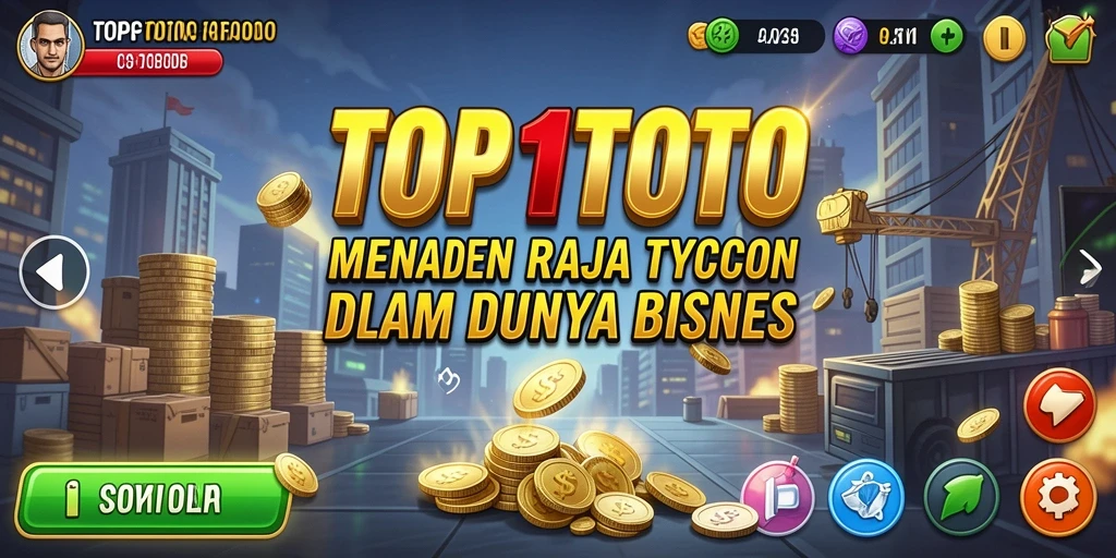 Tangkapan layar gameplay seru dari TOP1TOTO, memperlihatkan strategi bisnis yang dinamis.