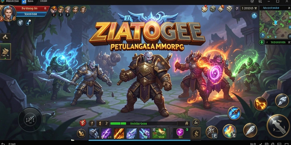 Tampilan screenshot gameplay ZIATOGEL yang menampilkan aksi seru MMORPG.